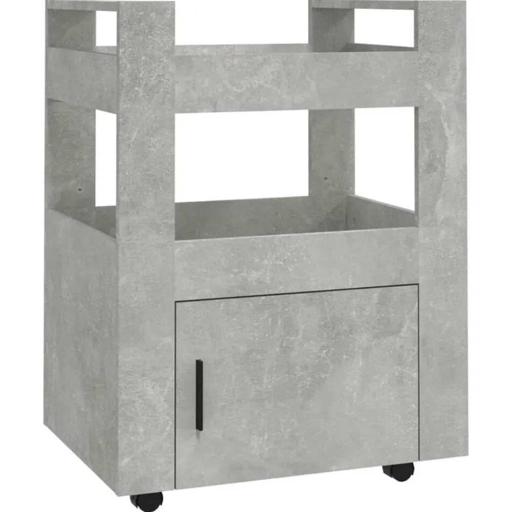 Chariots & Îlots-vidaXL Chariot de cuisine 60x45x80 cm Bois d'ingénierie Gris béton