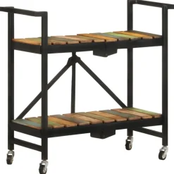 Chariots & Îlots-vidaXL Chariot de cuisine 87x36x81 cm Bois massif de récupération