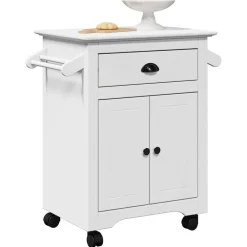 Chariots & Îlots-vidaXL Chariot de cuisine BODO 72x45x80 cm Blanc