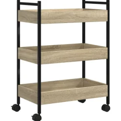 Chariots & Îlots-vidaXL Chariot de cuisine chêne sonoma 50x30x70 cm bois d'ingénierie Ch&ecirc;ne sonoma