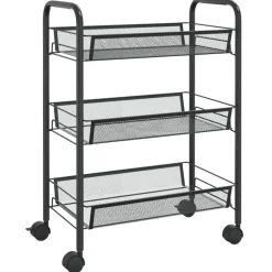 vidaXL Chariot de cuisine à 3 niveaux 46x26x64 cm Fer