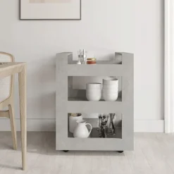 vidaXL Chariot de cuisine 60x45x80 cm Bois d'ingénierie