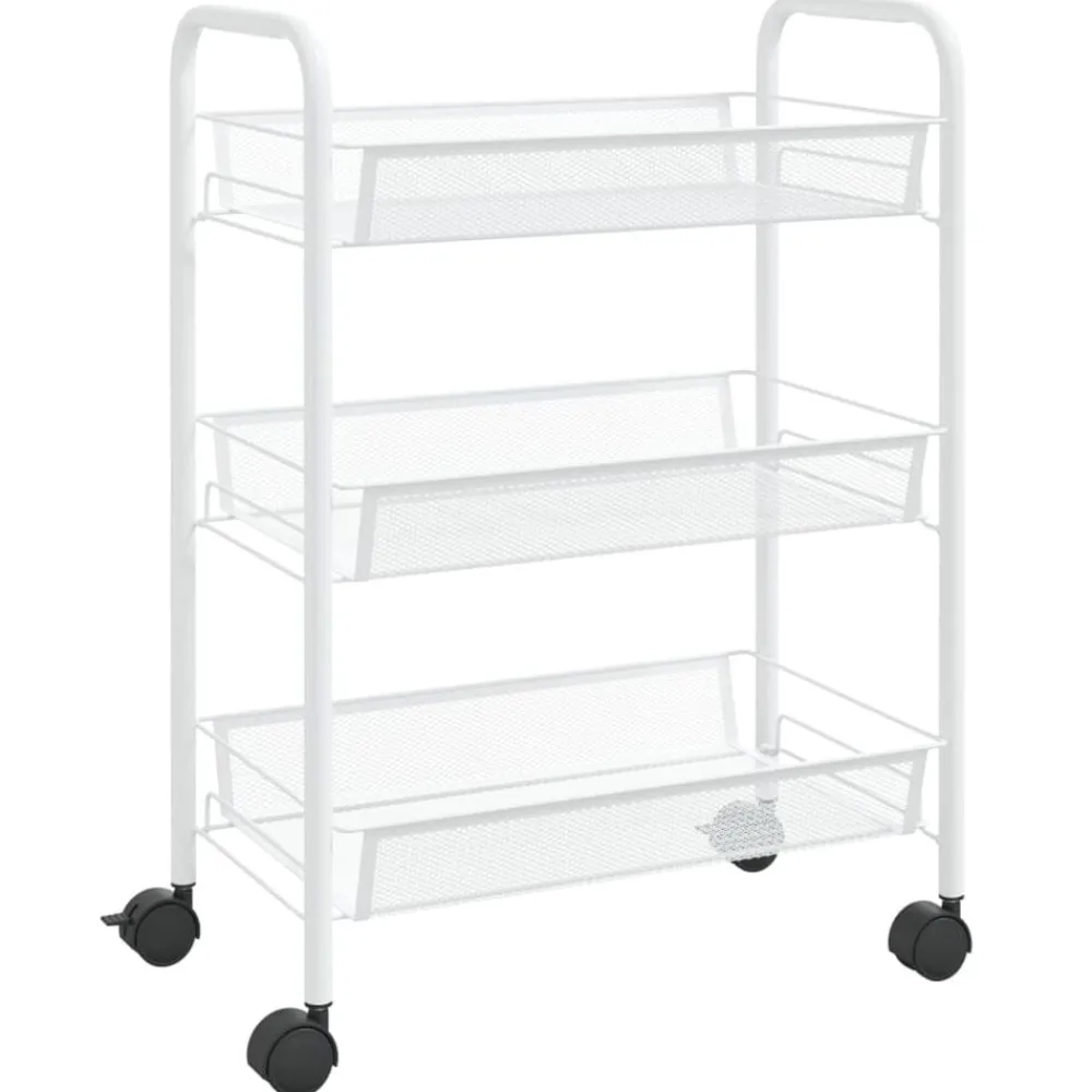 vidaXL Chariot de cuisine à 3 niveaux 46x26x64 cm Fer