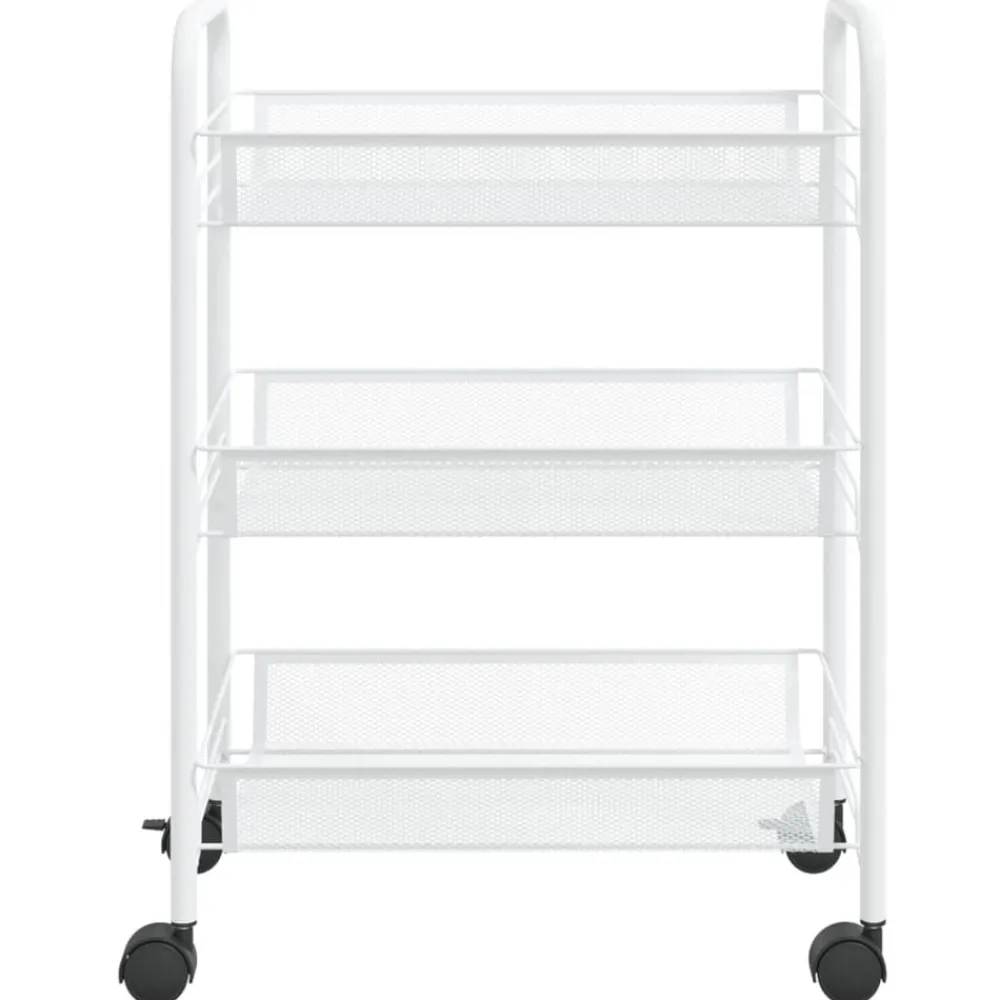 vidaXL Chariot de cuisine à 3 niveaux 46x26x64 cm Fer