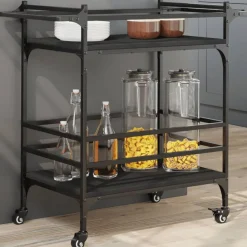 vidaXL Chariot de cuisine 82x40x78,5 cm bois d'ingénierie