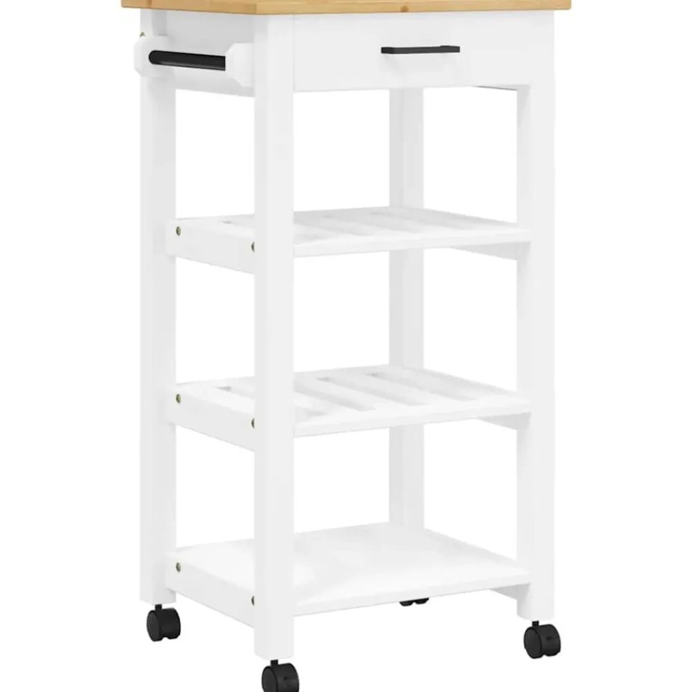 vidaXL Chariot de cuisine MONZA 48x40x88,5 cm bois massif de pin