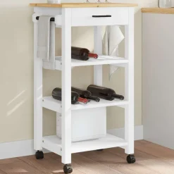 vidaXL Chariot de cuisine MONZA 48x40x88,5 cm bois massif de pin