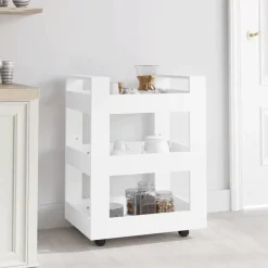 vidaXL Chariot de cuisine 60x45x80 cm Bois d'ingénierie