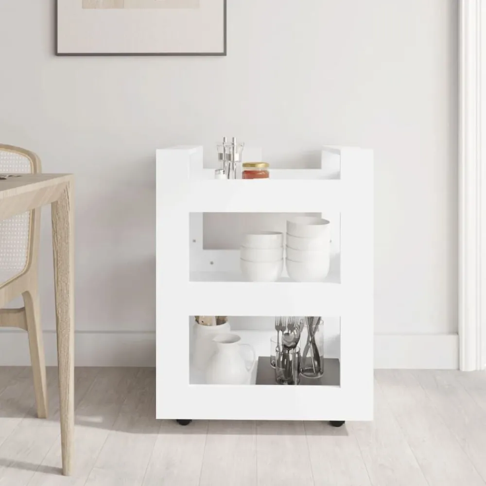 vidaXL Chariot de cuisine 60x45x80 cm Bois d'ingénierie