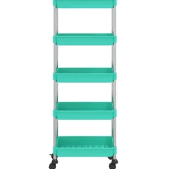 vidaXL Chariot de cuisine 5 niveaux 42x29x128 cm Fer et ABS