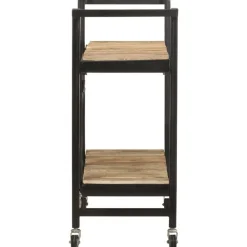 vidaXL Chariot de cuisine 87x36x81 cm Bois massif de manguier