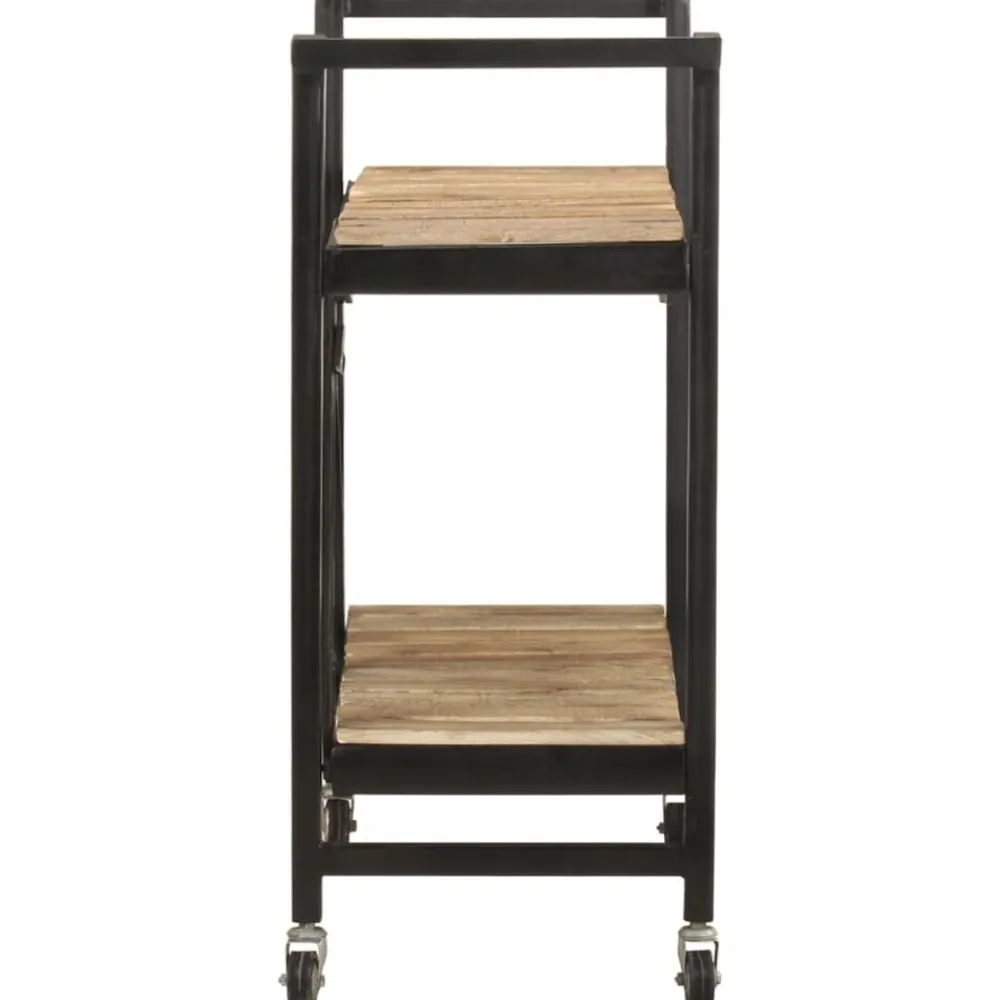 vidaXL Chariot de cuisine 87x36x81 cm Bois massif de manguier