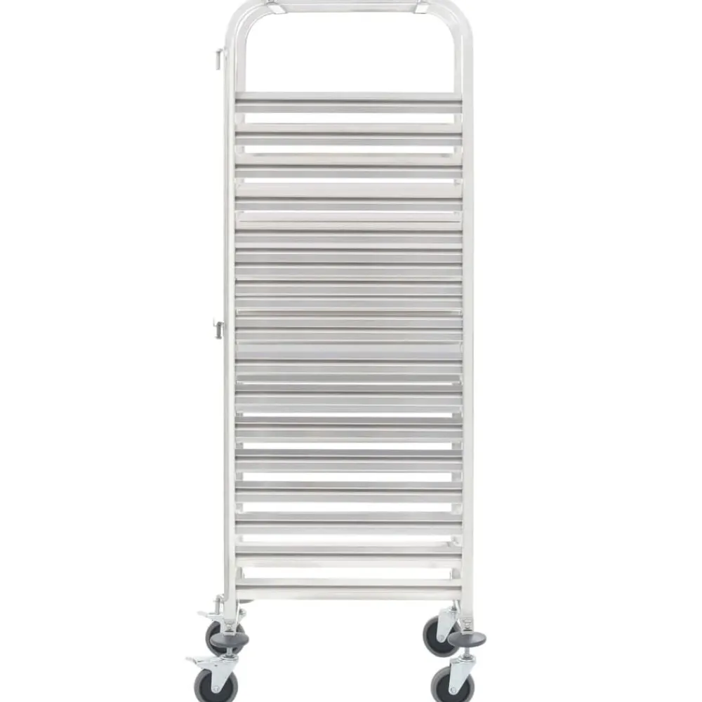 vidaXL Chariot de cuisine pour 16 plateaux 38x55x163 cm Inox