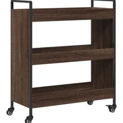 Chariots & Îlots-vidaXL Chariot de cuisine chêne marron 70x30x82 cm bois d'ingénierie Ch&ecirc;ne marron