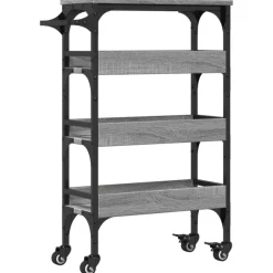 Chariots & Îlots-vidaXL Chariot de cuisine 53x20x76 cm bois d'ingénierie Sonoma gris