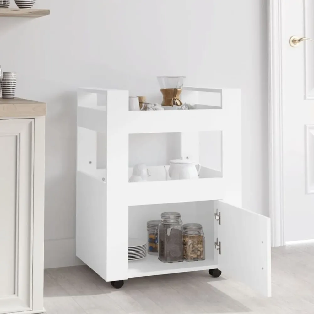 vidaXL Chariot de cuisine 60x45x80 cm Bois d'ingénierie