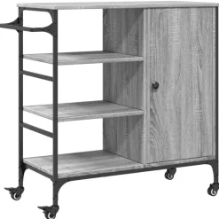vidaXL Chariot de cuisine 87,5x38,5x84,5cm bois ingénierie