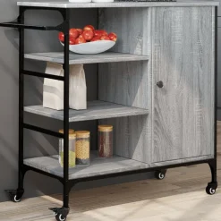 vidaXL Chariot de cuisine 87,5x38,5x84,5cm bois ingénierie