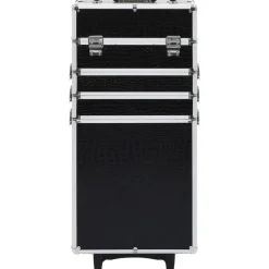 vidaXL Chariot de maquillage Aluminium Noir avec motif de crocodile