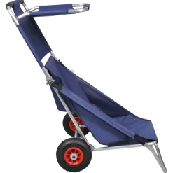 Chariots & Îlots-vidaXL Chariot de plage avec roues portable et pliable Bleu
