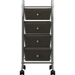 vidaXL Chariot de rangement mobile à 4 tiroirs Plastique