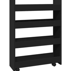 vidaXL Chariot de rangement étroit 4 niveaux bois d'ingénierie