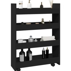vidaXL Chariot de rangement étroit 4 niveaux bois d'ingénierie