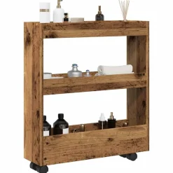 vidaXL Chariot de rangement étroit 3 niveaux