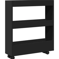 vidaXL Chariot de rangement étroit 3 niveaux bois d'ingénierie