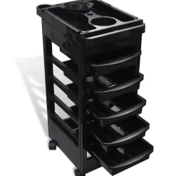 vidaXL Chariot en plastique pour salon de coiffure avec roues
