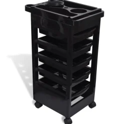 vidaXL Chariot en plastique pour salon de coiffure avec roues
