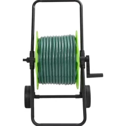 vidaXL Chariot enrouleur vert avec tuyau de 30 m PVC