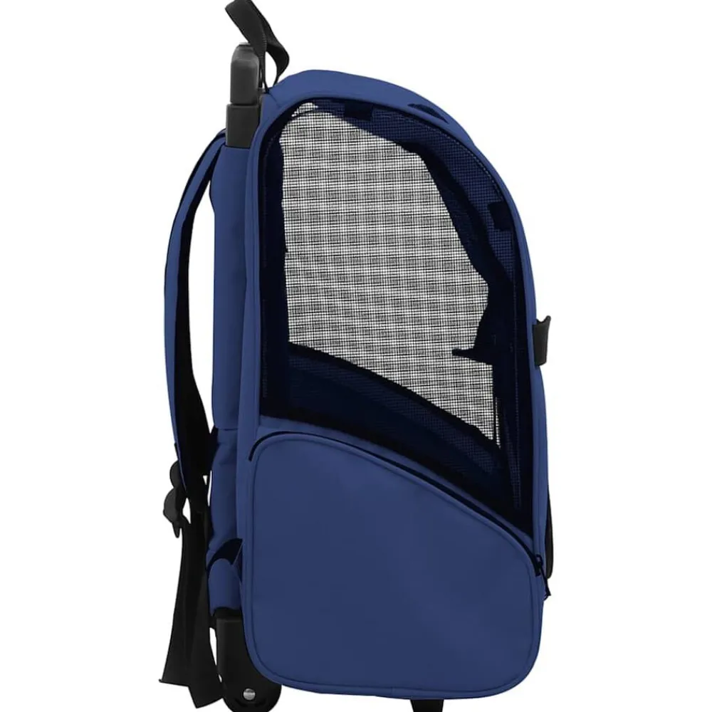 Articles Pour Animaux De Compagnie-vidaXL Chariot polyvalent pliable pour animaux de compagnie Bleu