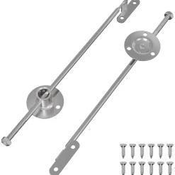 vidaXL Charnière à tige de traction 2 pcs Argenté 190 mm Fer