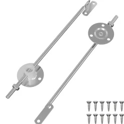 vidaXL Charnière de support de couvercle 2 pcs Argenté Fer