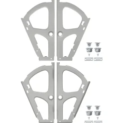 vidaXL Charnière de Tiroir Flip 2 pcs Argenté 235 x 155 x 30 mm Fer