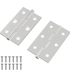 vidaXL Charnière Uni 2 pcs Argenté 58 x 35 x 1 mm Acier