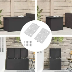 vidaXL Charnière Uni 2 pcs Argenté 58 x 35 x 1 mm Acier