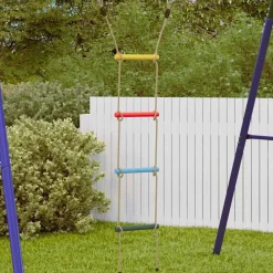 Jeux De Plein Air-vidaXL Échelle de corde pour enfants avec 4 échelons multicolore