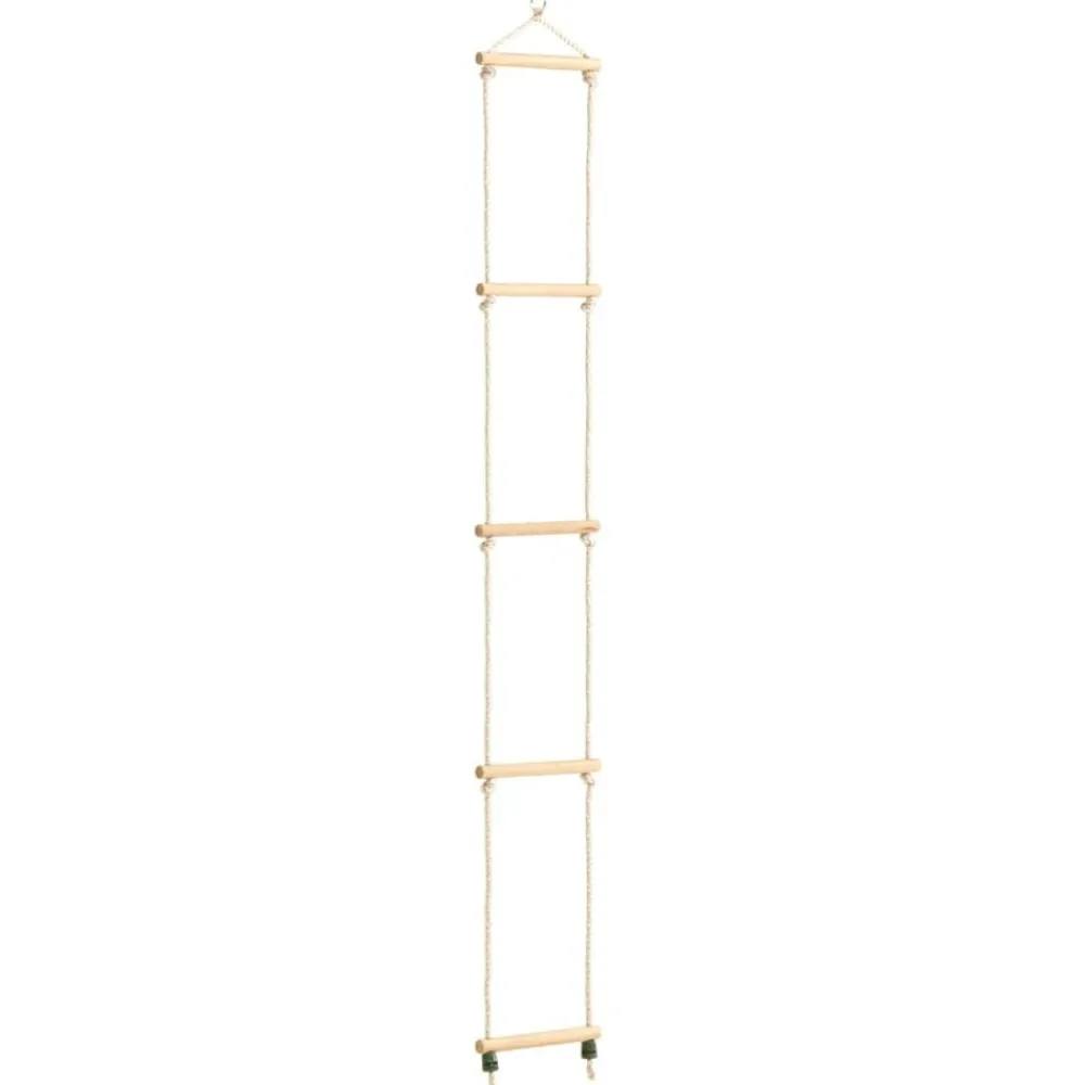 vidaXL Échelle de corde pour enfants Bois massif et PE 30x168 cm