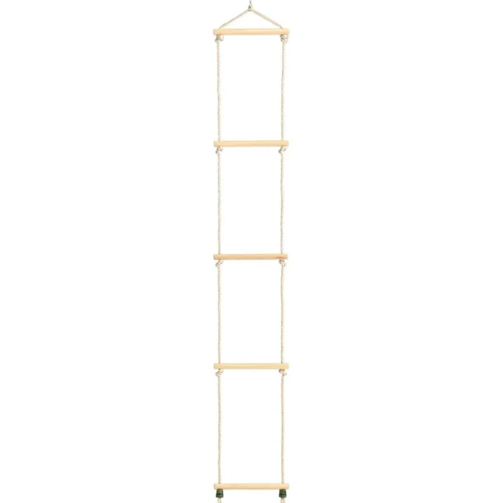 vidaXL Échelle de corde pour enfants Bois massif et PE 30x168 cm