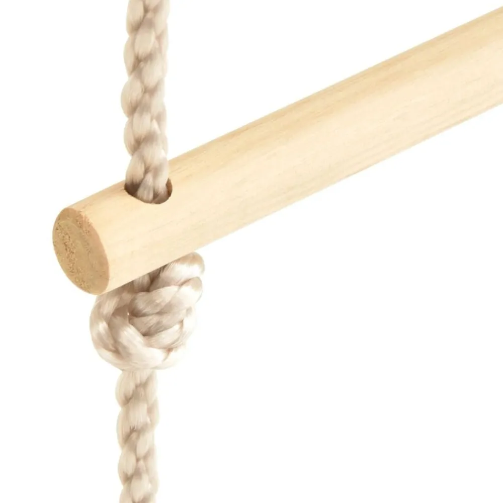 vidaXL Échelle de corde pour enfants Bois massif et PE 30x168 cm
