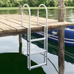 Pièces Détachées Pour Véhicules-vidaXL Échelle de quai à 3 marches Argent 45 x 11,5 x 134 cm Aluminium