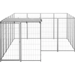vidaXL Chenil é 6,05 m² Acier