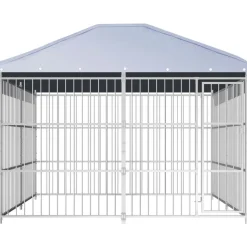 vidaXL Chenil d'extérieur avec toit pour chiens 300 x 300 x 200 cm