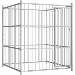 vidaXL Chenil d'extérieur pour chiens 150 x 150 x 185 cm