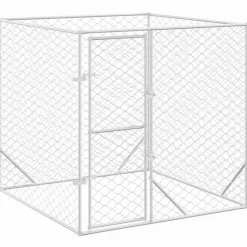 Articles Pour Animaux De Compagnie-vidaXL Chenil d'extérieur pour chiens argenté 2x2x2 m acier galvanisé