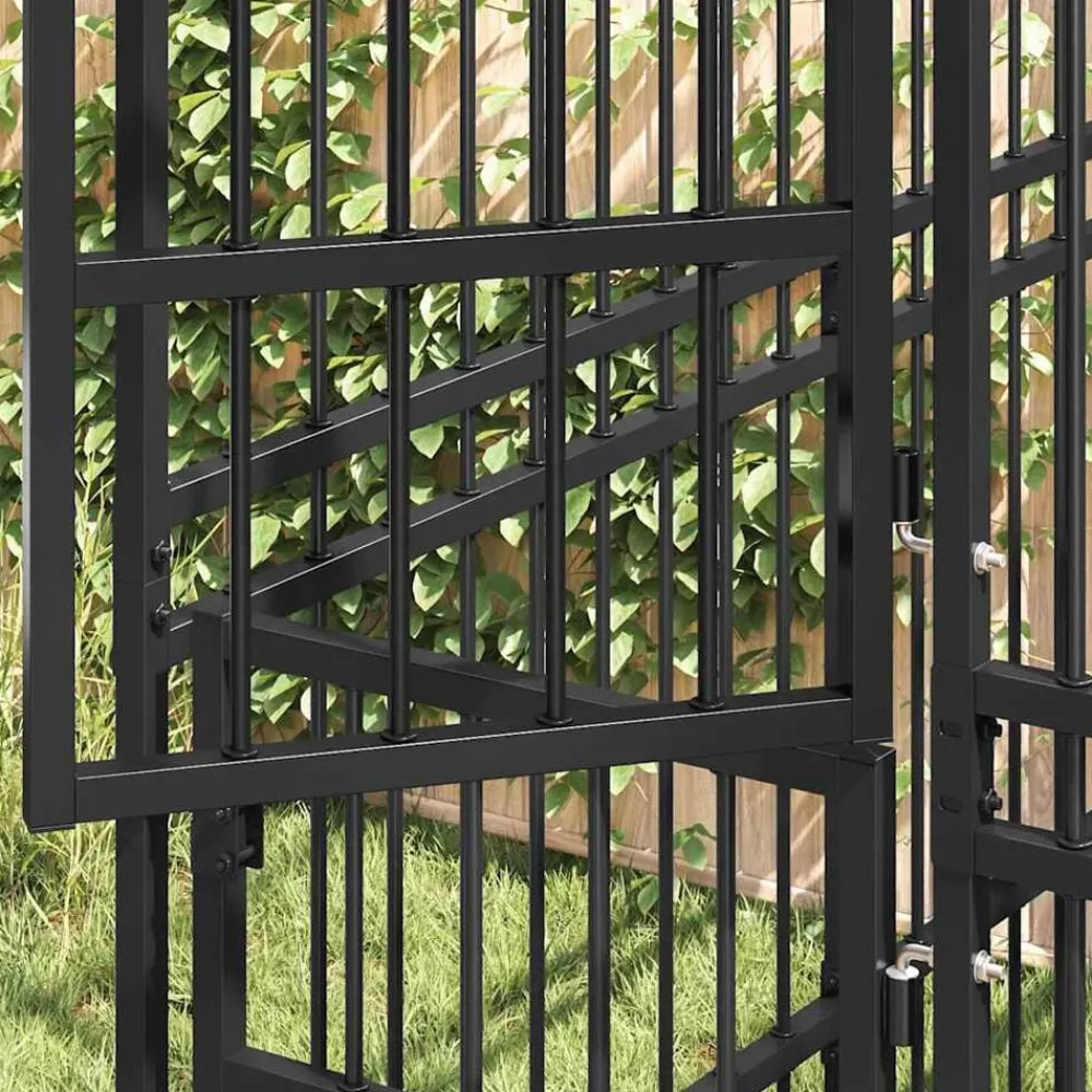 Articles Pour Animaux De Compagnie-vidaXL Chenil d'extérieur pour chiens Acier 1,84 m²