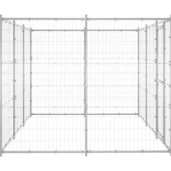 Articles Pour Animaux De Compagnie-vidaXL Chenil extérieur Acier galvanisé 7,26 m² Argent