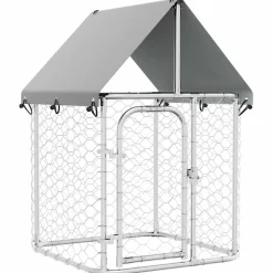 Articles Pour Animaux De Compagnie-vidaXL Chenil extérieur avec toit 100x100x150 cm